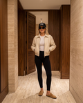 Sloane Cropped Jacket in Cream