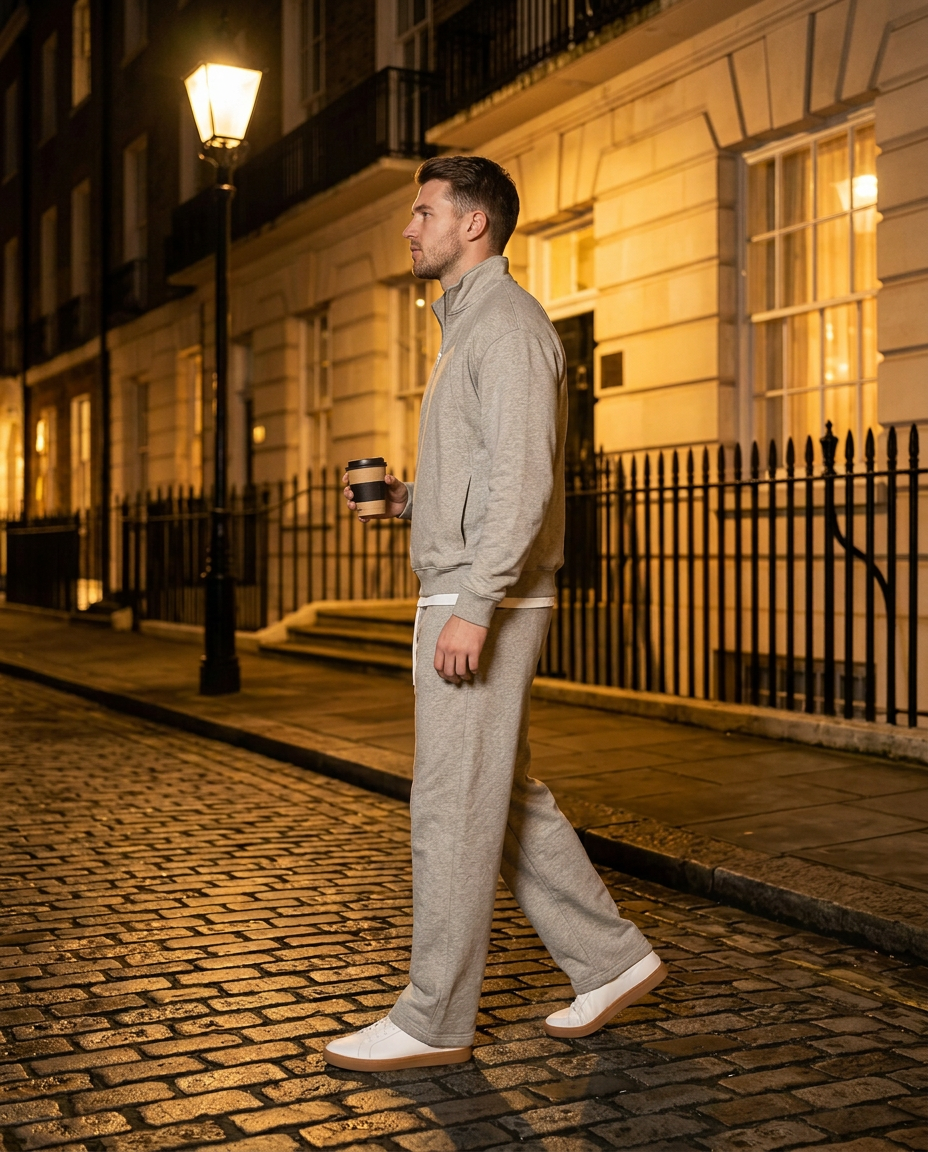 R3 Old Money Tracksuit Oatmeal Grey side