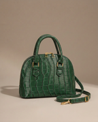 Tribeca Croc Dome Bag in Green